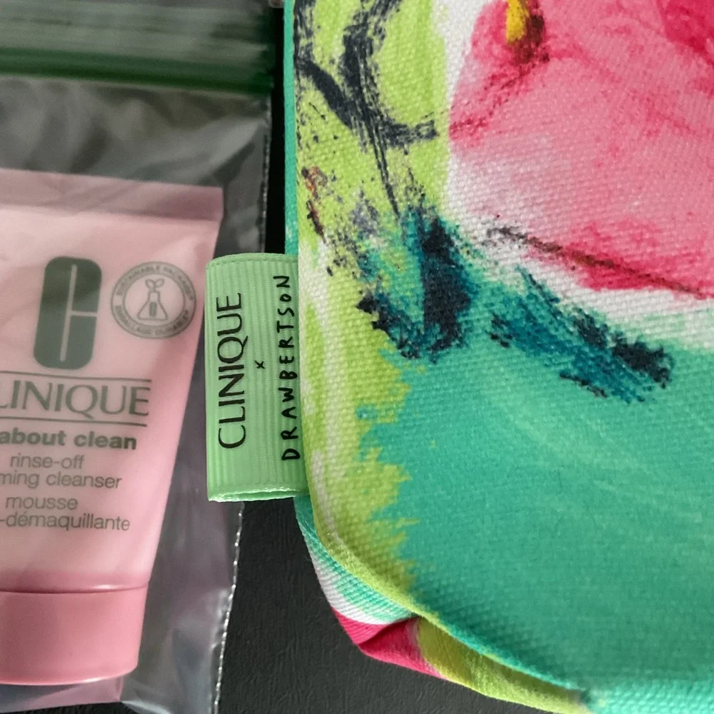 NEW Clinique Bundle - Cosmetic Bag, Cleanser and Lotion